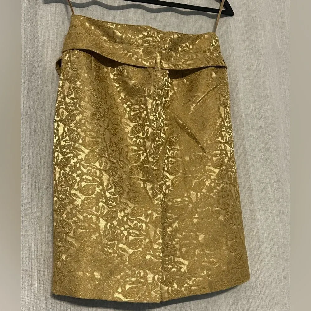 Anne Klein - Gold Tailored Trench and Skirt Suit set - Picture 15 of 16